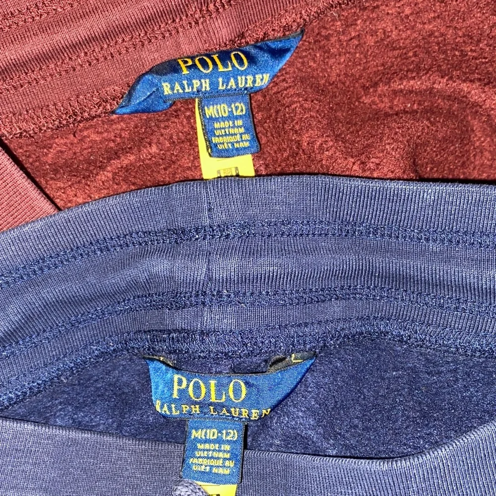 ⭐️ 3/$15 *Bleached* Ralph Lauren • Blue and Maroon • Joggers • Medium